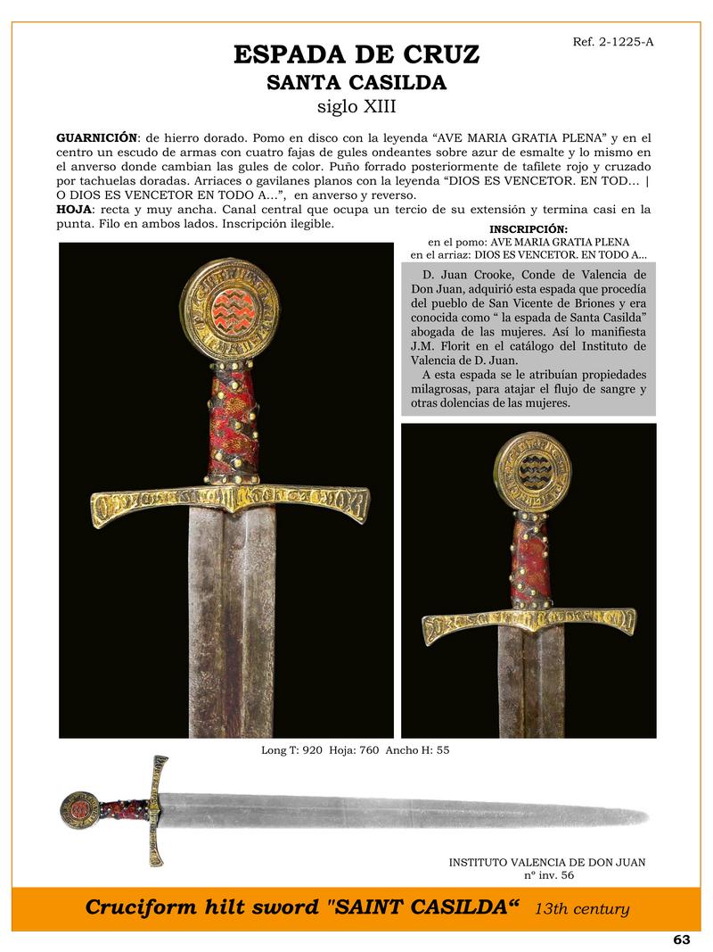 espada de santa casilda jpg 1739239443 1739804413 - Épée Sainte Casilda : Histoire et Pouvoirs Miraculeux