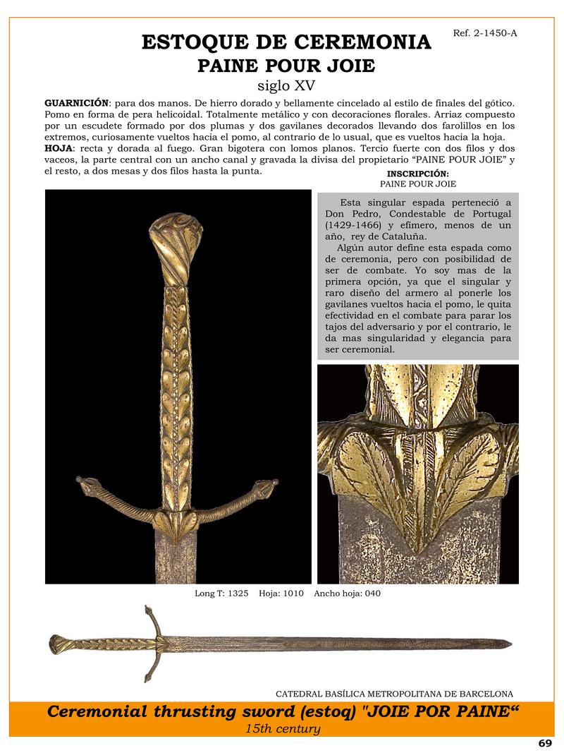 estoque de ceremonia paine pour joie jpg 1739412250 1739804641 - Épée Cérémonielle Paine Pour Joie : Élégance du XVe Siècle
