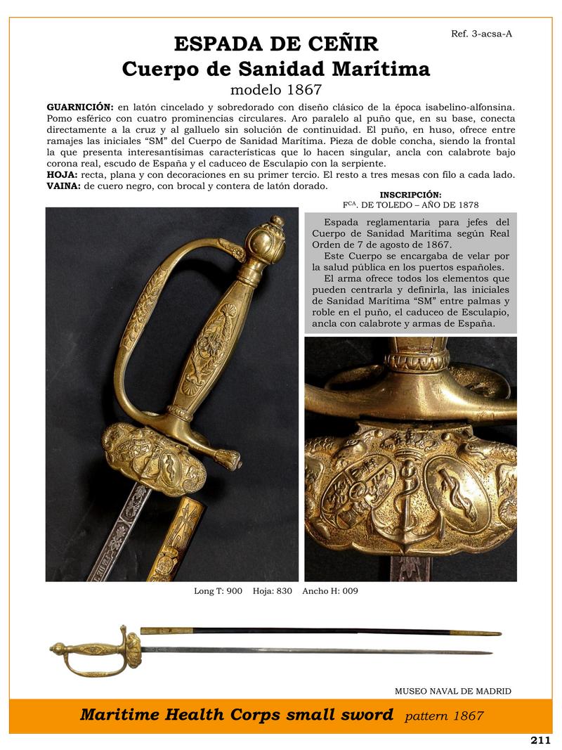 espada de ceir cuerpo de sanidad martima jpg 1742620167 1742641782 - Épée à la taille : Design classique du corps de santé