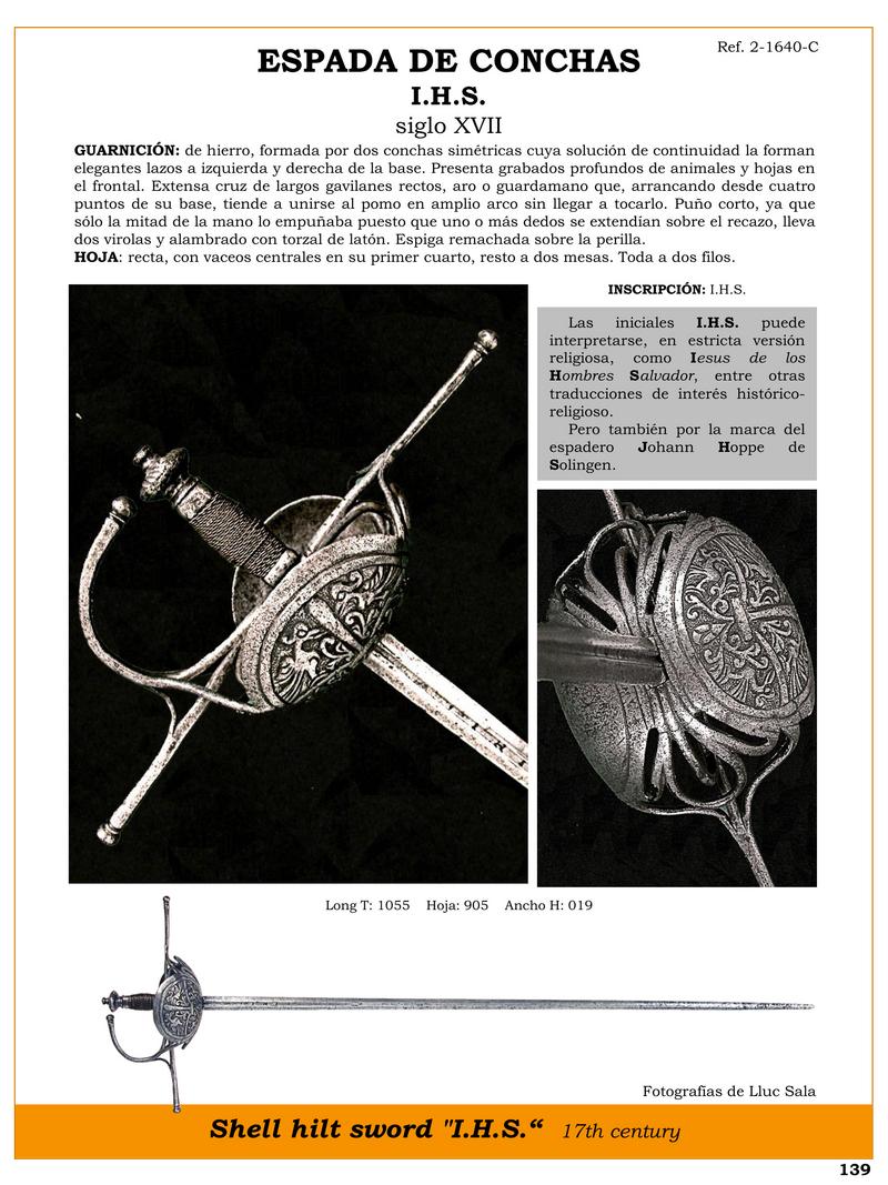 espada de conchas i h s siglo xvii jpg 1741086625 1741108235 - Épée De Coquillages I.H.S. : Un Bijou Historique Du XVIIe Siècle