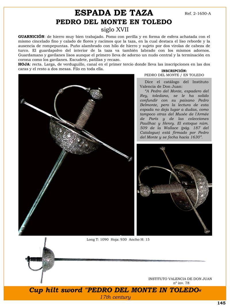 espada de taza pedro del monte en toledo jpg 1741216165 1741237775 - Épée de Taza Pedro del Monte : Joyaux du XVIIe siècle