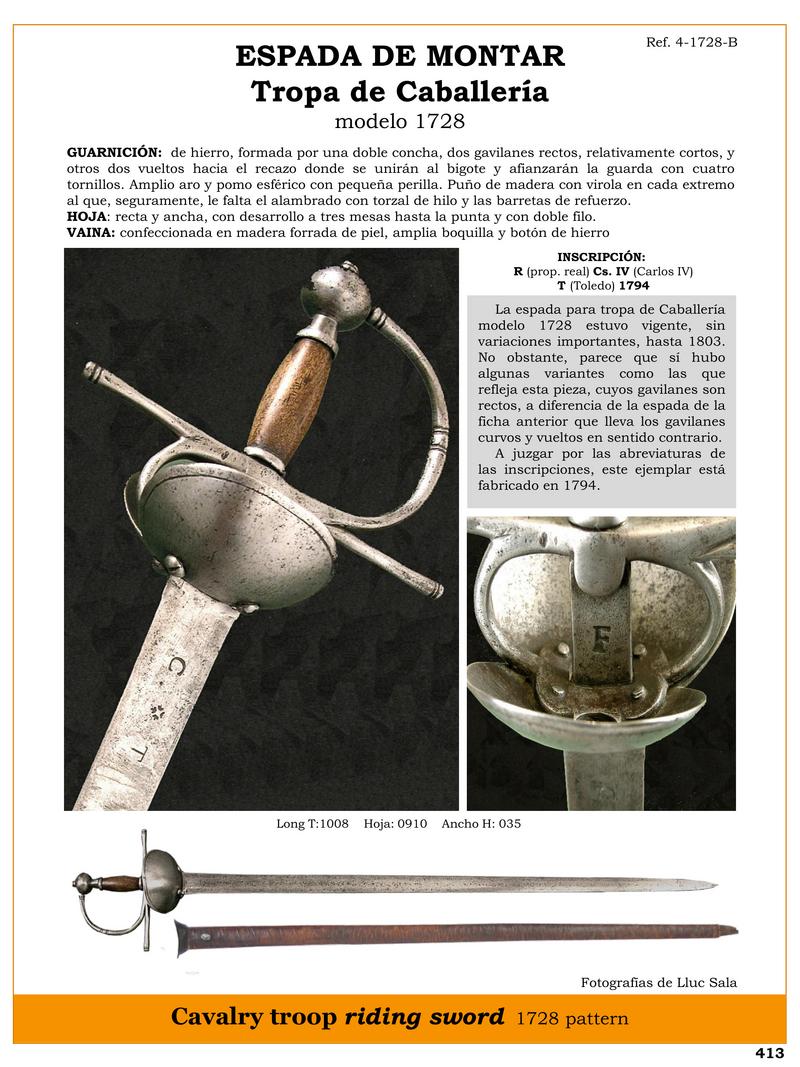 espada de montar tropa de caballera modelo 1728 jpg 1745925325 1745925556 - Épée de Montée de Cavalerie 1728 : Histoire et Détails