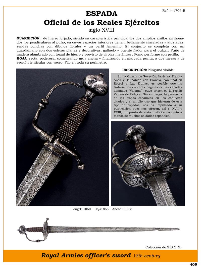 espada oficial de los reales ejrcitos siglo xviii jpg 1745773768 1745795384 - Épée wallonne du XVIIIe siècle : Histoire et design fascinants