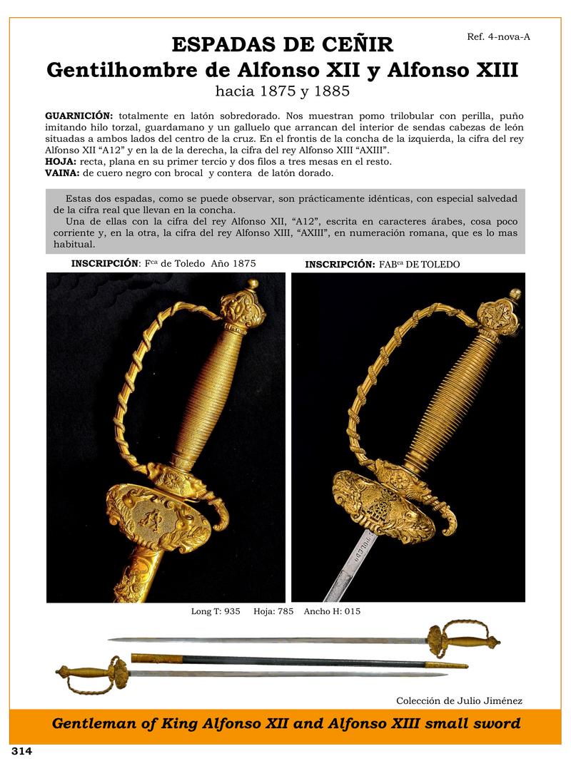 espadas de ceir jpg 1744650570 1744672185 - Épées de Ceñir d'Alfonso XII et XIII : Joyaux Historiques