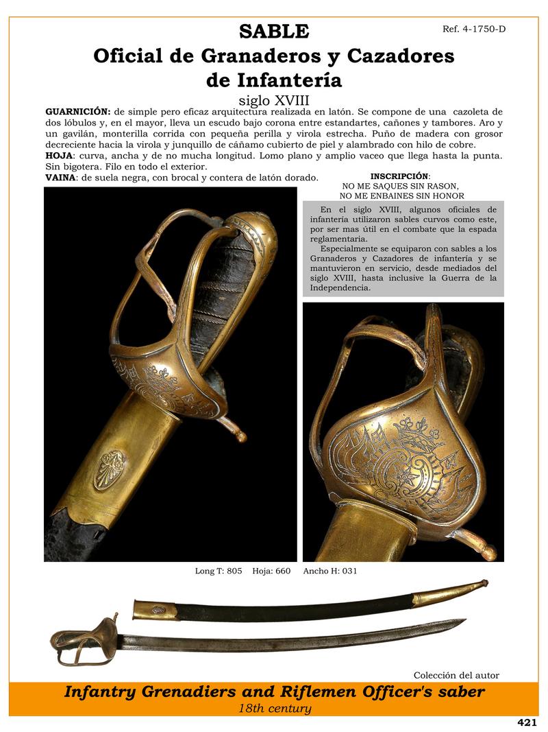oficial de granaderos y cazadores de infantera siglo xviii jpg 1745946561 1745968188 - Sable Curvo : L'Arme Iconique des Officiers du XVIIIe Siècle