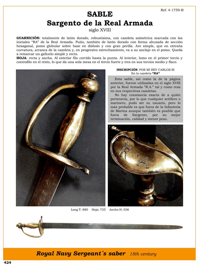 sable sargento de la real armada siglo xviii jpg 1746011368 1746032989 - Sabre de combat du XVIIIe siècle pour la Marine Royale