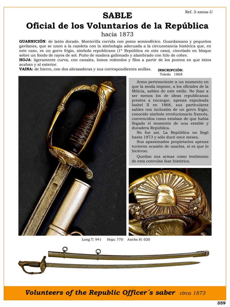 volunteers of the republic officers saber circa 1873 jpg 1745665771 1745687391 - Sabre historique des officiers républicains : Un trésor de 1873