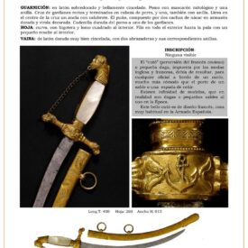 daga cut oficiales y guardiamarinas de la armada principios siglo xix jpg 1746918566 1746940313 275x275 - Sable des Ingénieurs des Mines : Élégance et Tradition 1886