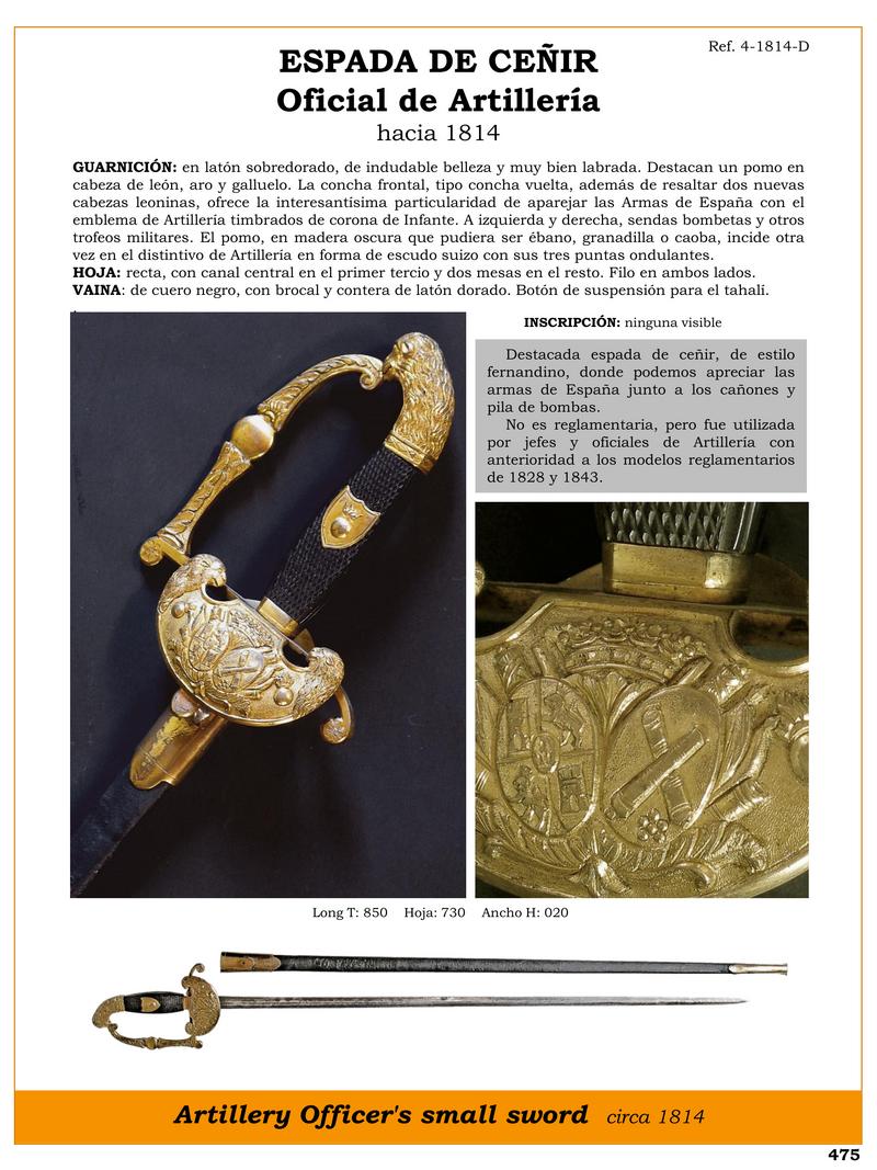 espada de ceir jpg 1747091370 1747112972 - Épée de ceinturon Fernandina : joyaux d'artillerie 1814