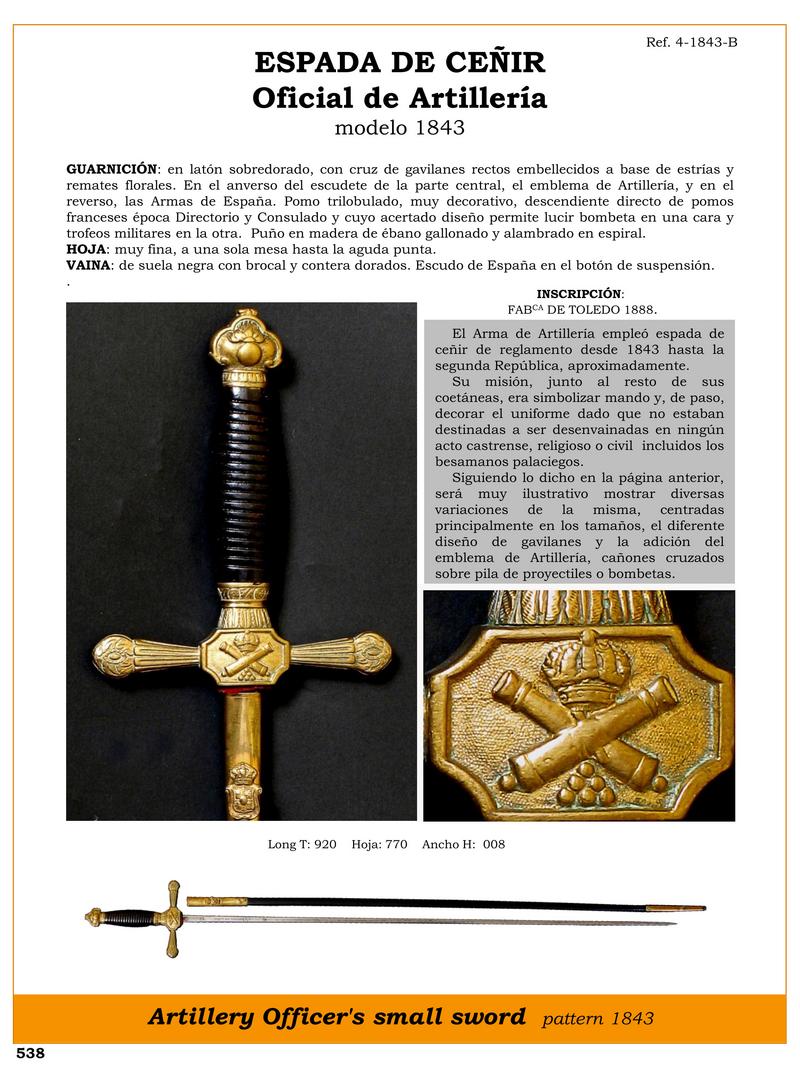 espada de ceir oficial de artillera modelo 1843 jpg 1748408964 1748430603 - Épée de ceinture 1843 : L'emblème de l'officier d'artillerie