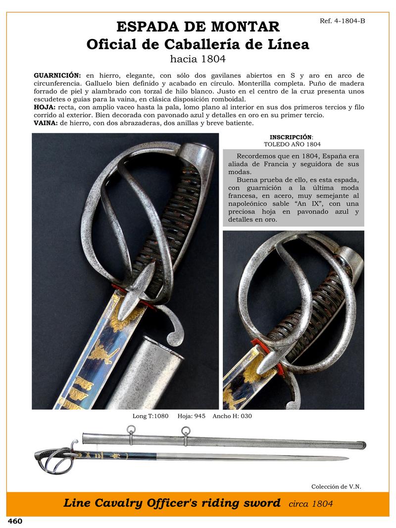 espada de montar oficial de caballera de lnea hacia 1804 jpg 1746767368 1746788999 - Épées Historiques : Épée de Montée de Cavalerie 1804