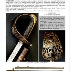 espada de montar oficial de la guardia civil hacia 1858 jpg 1748624969 1748625229 275x275 - Sabre de la Garde Civile Vétérante : Design Exceptionnel