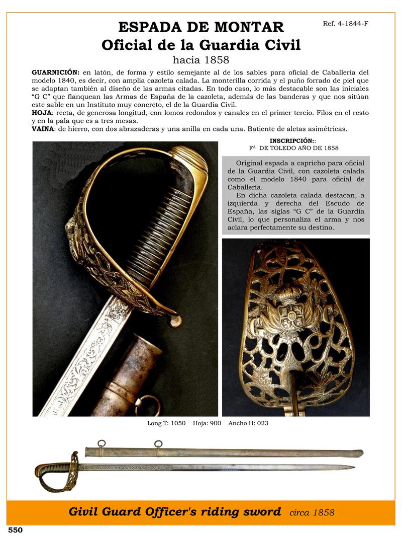 espada de montar oficial de la guardia civil hacia 1858 jpg 1748624969 1748625229 - Épée de Cavalerie de la Garde Civile : un trésor historique