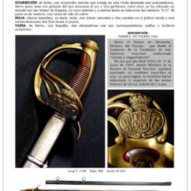 espada de montar oficial de la guardia civil modelo 1844 jpg 1748603371 1748614404 275x275 - Sable d'artillerie monté Modèle 1862 : conception et qualité