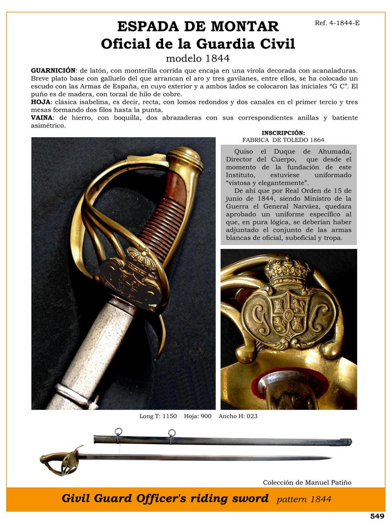 espada de montar oficial de la guardia civil modelo 1844 jpg 1748603371 1748614404 - Épée de Cavalerie de la Garde Civile 1844 : Design et Élégance