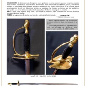 espada oficial de artillera c 1803 jpg 1746637766 1746659397 275x275 - Épée de ceinture : l'élégance du corps de télégraphes