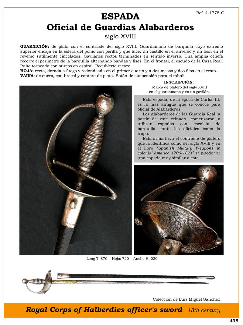 espada oficial de guardias alabarderos siglo xviii jpg 1746227369 1746249098 - Épée historique pour officiers de hallebardiers du XVIIIe siècle