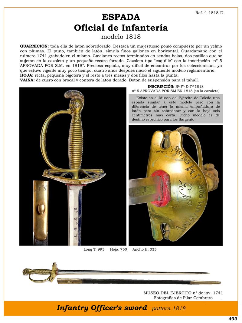 espada oficial de infantera modelo 1818 jpg 1747480166 1747501779 - Épée officielle d'infanterie 1818: Raretés de collection précieuses