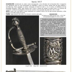 espada oficial de las reales guardias de infantera walona hacia 1817 jpg 1747393762 1747394337 275x275 - Sable prussien pour officier de cavalerie 1860 : style unique
