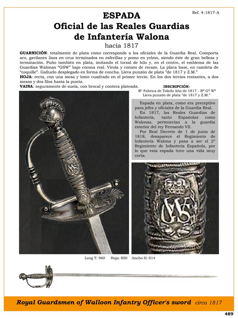 espada oficial de las reales guardias de infantera walona hacia 1817 jpg 1747393762 1747394337 - Épée officielle des Gardes royales walonnes de 1817