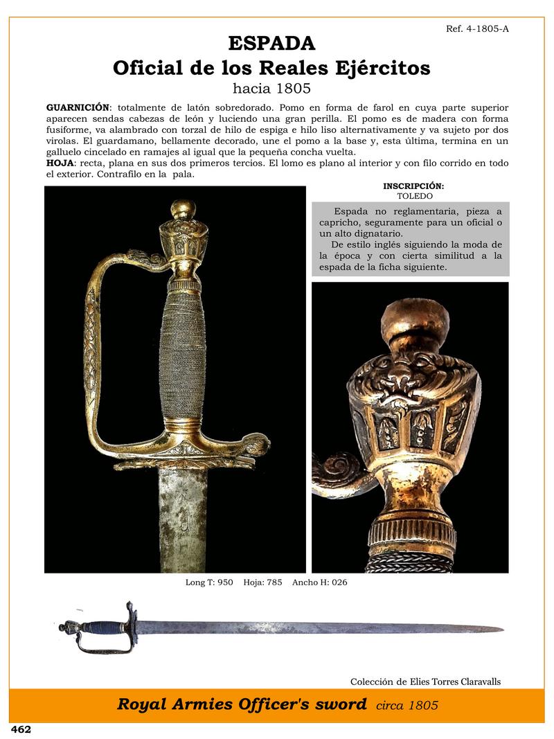 espada oficial de los reales ejrcitos hacia 1805 jpg 1746810564 1746832192 - Épée d'Officier : Élégance et Histoire de 1805
