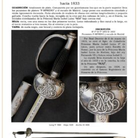 espada oficial del rgto de caballera princesa mara isabel luisa hacia 1833 jpg 1747955371 1747976994 275x275 - Espadín Diplomatique : Élégance et Histoire Depuis 1901