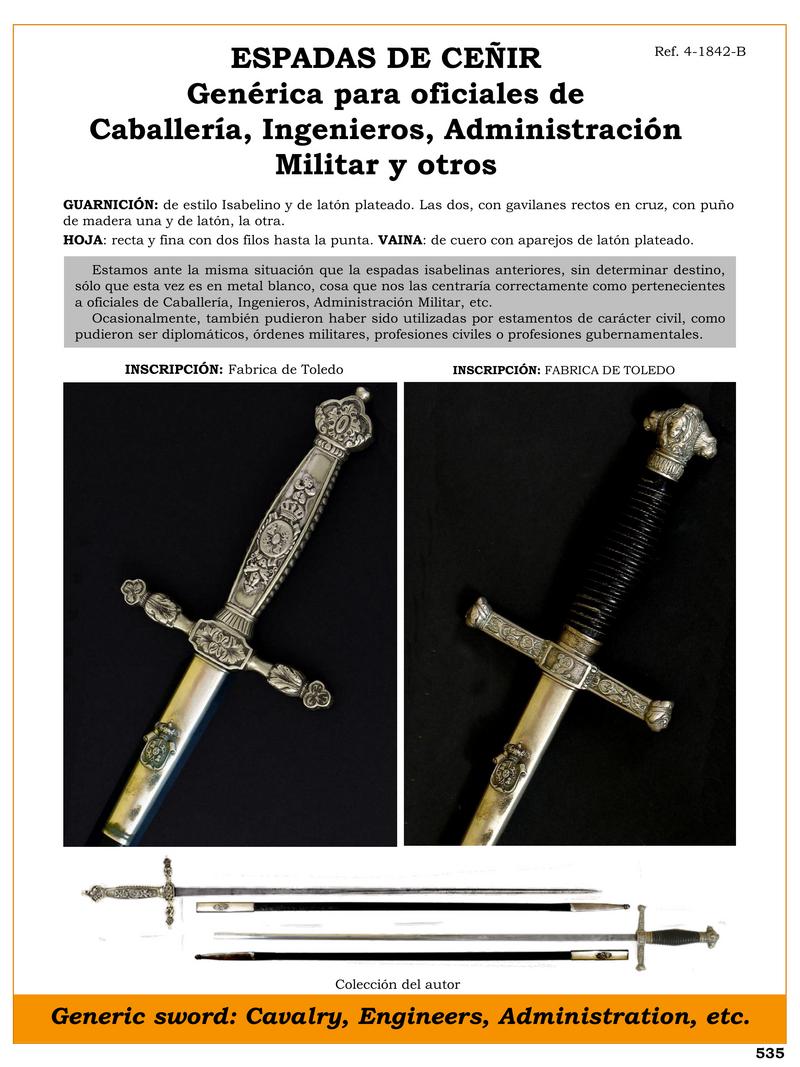 espadas de ceir jpg 1748344168 1748365784 - Épées de ceinture isabélines : élégance et histoire militaire