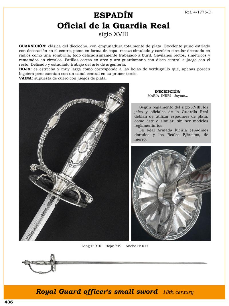 espadin jpg 1746248965 1746249592 - Espadín De La Guardia Royale : Élégance Du XVIIIe Siècle