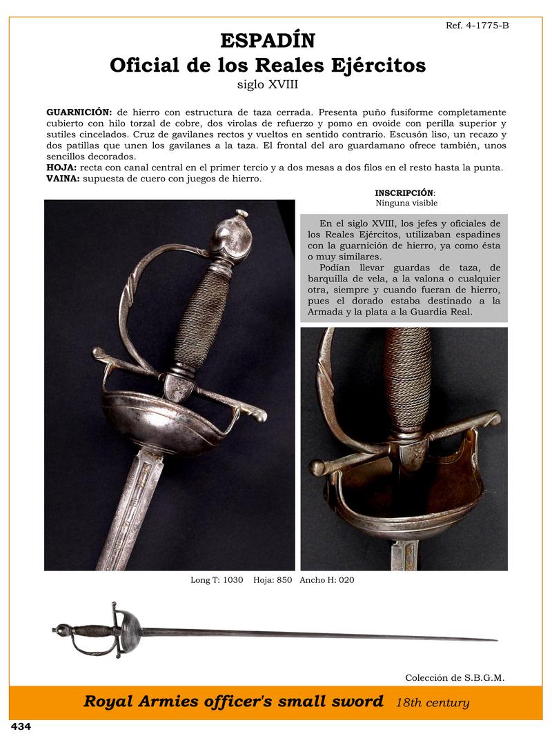 espadin oficial de los reales ejercitos siglo xviii jpg 1746205767 1746248990 - Espadron du XVIIIe siècle : élégance militaire en fer