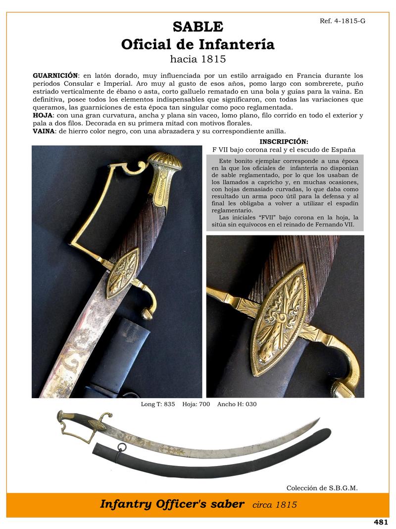 infantry officers saber circa 1815 jpg 1747220964 1747242589 - Sable officiel d'infanterie 1815 : design unique et exclusif