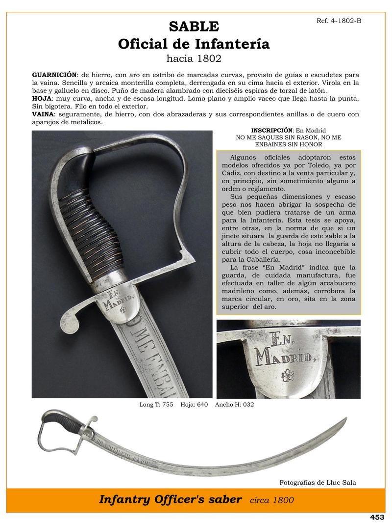 sable jpg 1746616223 1746637792 - Découvrez le sabre d'infanterie de 1802 depuis Madrid