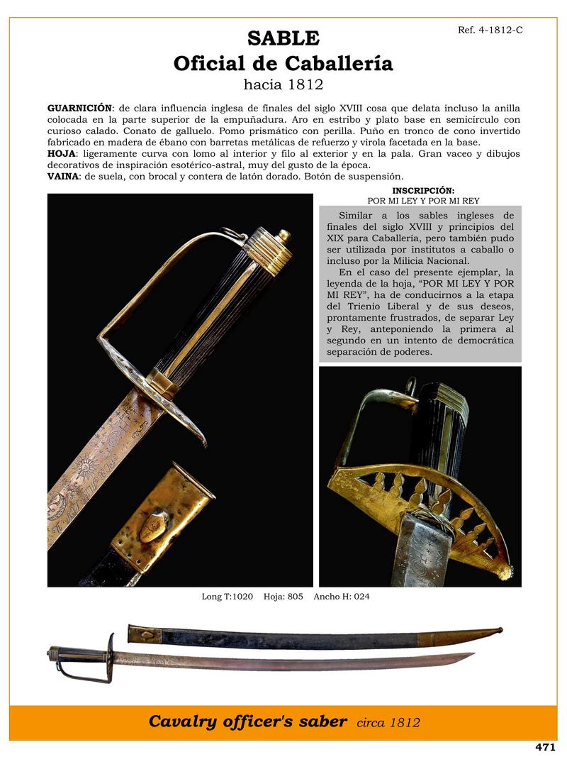 sable oficial de caballera hacia 1812 jpg 1747004965 1747026591 - Sabre de cavalerie 1812 : design anglais et style unique