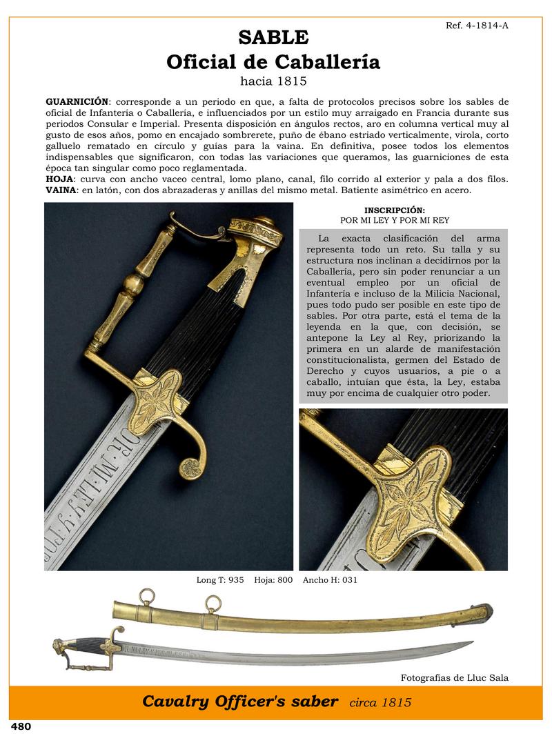 sable oficial de caballera hacia 1815 jpg 1747134568 1747156186 - Sable d'officier de cavalerie : histoire et design unique