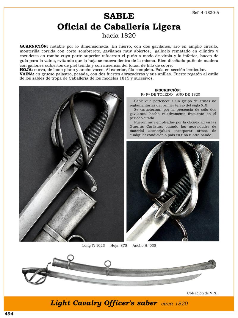 sable oficial de caballera ligera hacia 1820 jpg 1747501769 1747523380 - Découvrez le Sabre de Cavalerie Légère de 1820