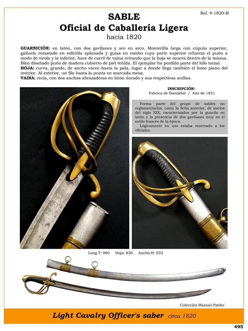 sable oficial de caballera ligera hacia 1820 jpg 1747523365 1747544977 - Sable officiel de cavalerie légère : élégance et histoire