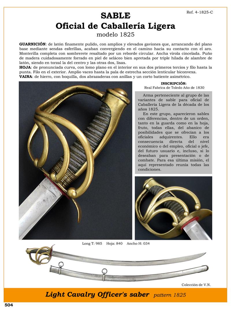 sable oficial de caballera ligera modelo 1825 ref 4 1825 c jpg 1747717762 1747739391 - Sable de cavalerie légère 1825 : design et fonctionnalité uniques