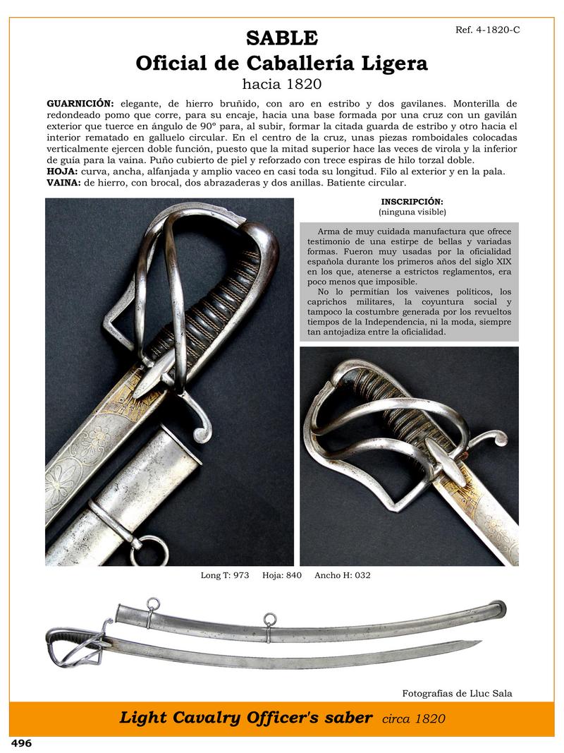 sable oficial de caballeria ligera hacia 1820 jpg 1747544967 1747566580 - Sable de cavalerie légère : élégance et histoire militaire