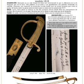 sable oficial de granaderos y cazadores de infantera modelo 1818 jpg 1747436969 1747458586 275x275 - Sabre de Cavalerie Légère 1822 : Un Trésor Historique