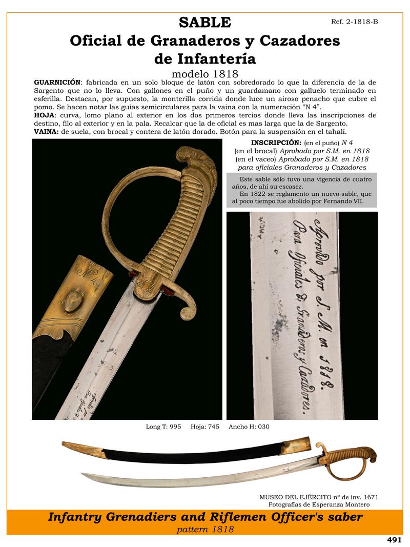 sable oficial de granaderos y cazadores de infantera modelo 1818 jpg 1747436969 1747458586 - Sable d'officier de granadero : un trésor historique 1818