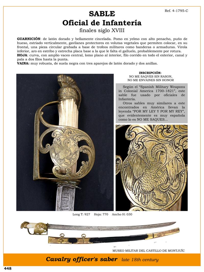 sable oficial de infantera finales siglo xviii jpg 1746508169 1746529801 - Sable Officiel d'Infanterie : Élégance du XVIIIe siècle