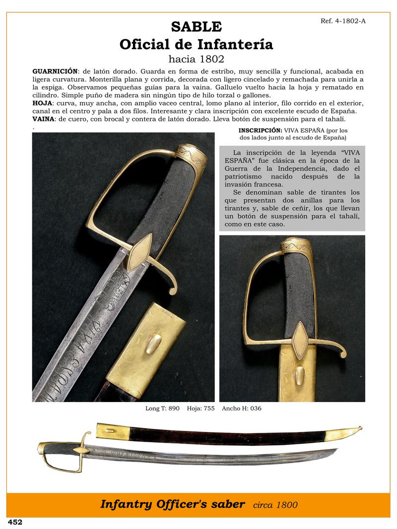 sable oficial de infantera hace 1802 jpg 1746595898 1746616232 - Sabre d'infanterie : design classique et élégance historique