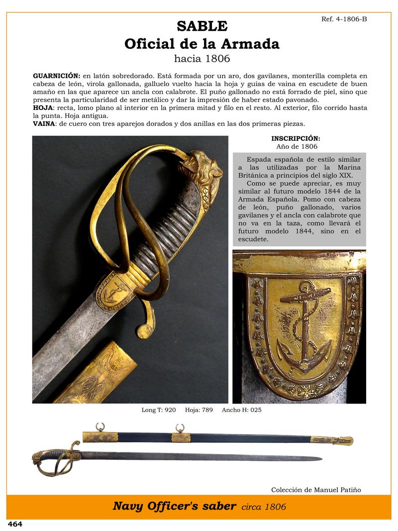 sable oficial de la armada hacia 1806 jpg 1746853767 1746875390 - Sablier De L'Officier De La Marine Espagnole : Histoire Et Conception