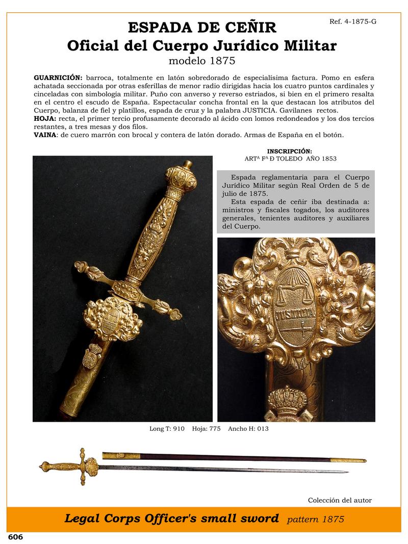 espada de ceir jpg 1749834564 1749834833 - Épée de court 1875 : L'élégance du corps juridique militaire