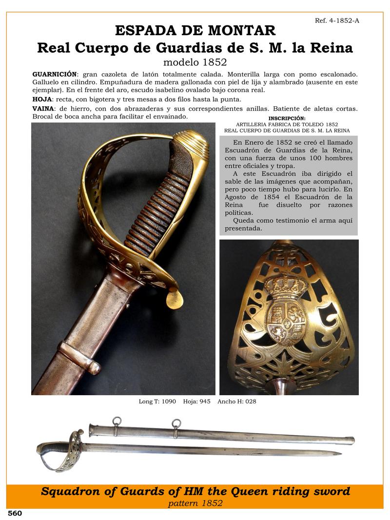 espada de montar modelo 1852 jpg 1748819371 1748819625 - Épée de Cavalerie 1852 : L'Arme Historique du Corps Royal