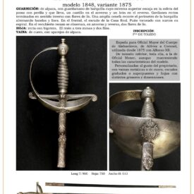 espada oficial mayor del real cuerpo de guardias alabarderos modelo 1848 variante 1875 jpg 1749753564 1749770016 275x275 - Sable officiel de cavalerie légère : design unique 1815