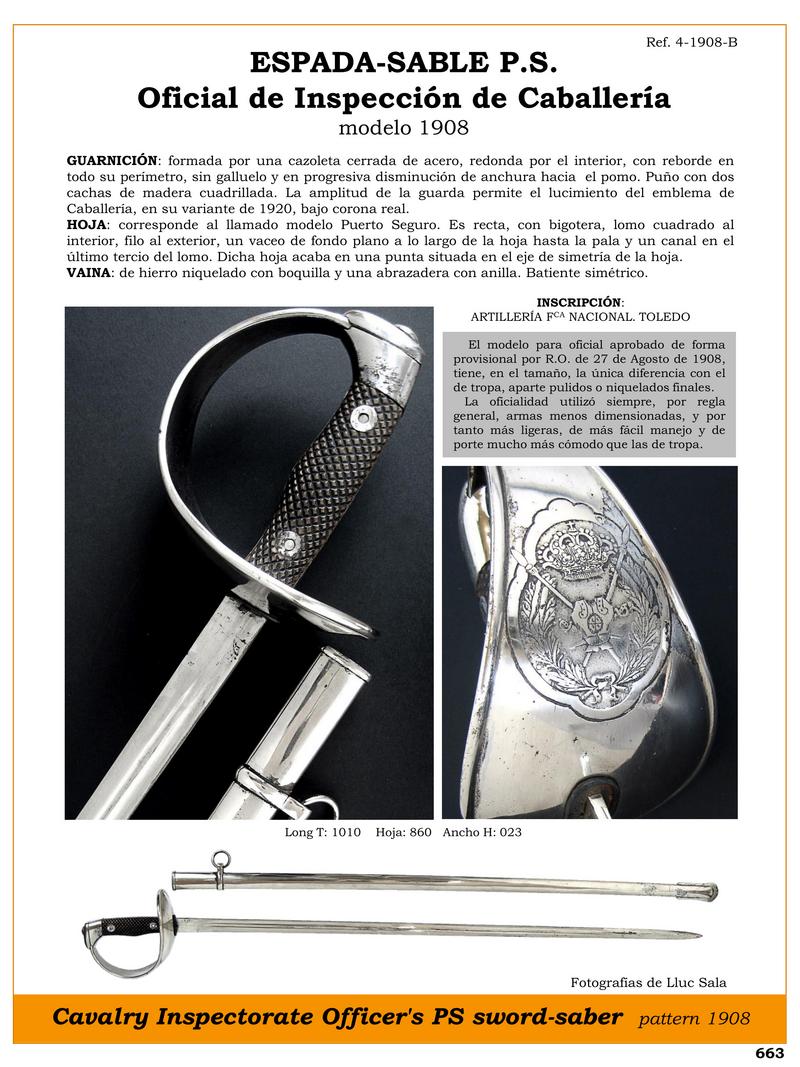 espada sable p s oficial de inspeccin de caballera modelo 1908 jpg 1751022571 1751022830 - Épée-Sabre P.S. 1908 : L'Élégance des Armes de Cavalerie