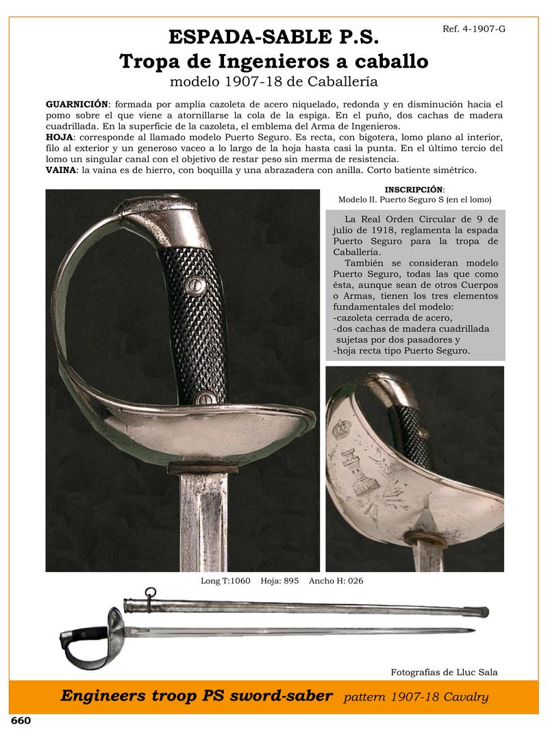 espada sable p s tropa de ingenieros a caballo modelo 1907 18 de caballera jpg 1750957770 1750958032 - Épée-Sabre P.S. : L'Élégance Militaire de la Cavalerie
