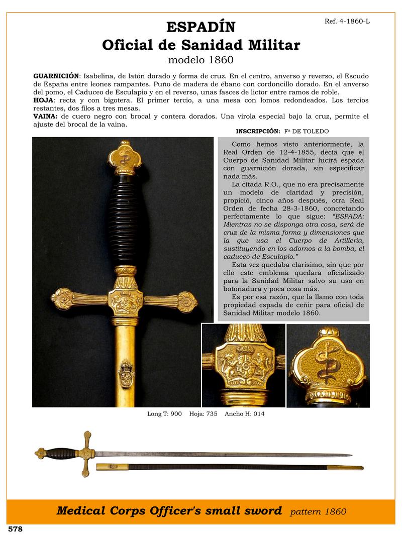 espadin jpg 1749208166 1749208424 - Épée de Sanidad Militaire 1860 : Histoire et design unique