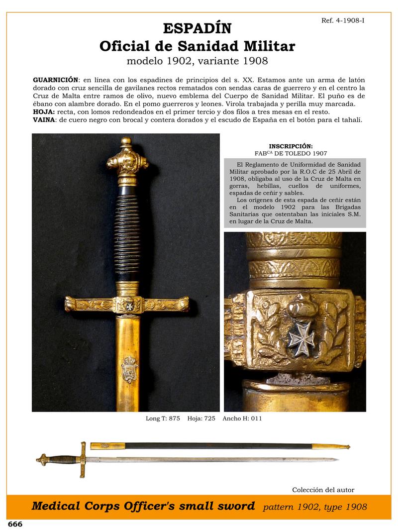espadin jpg 1751087364 1751087615 - Épée d'Officier de Santé Militaire : Modèle 1908 Élégant
