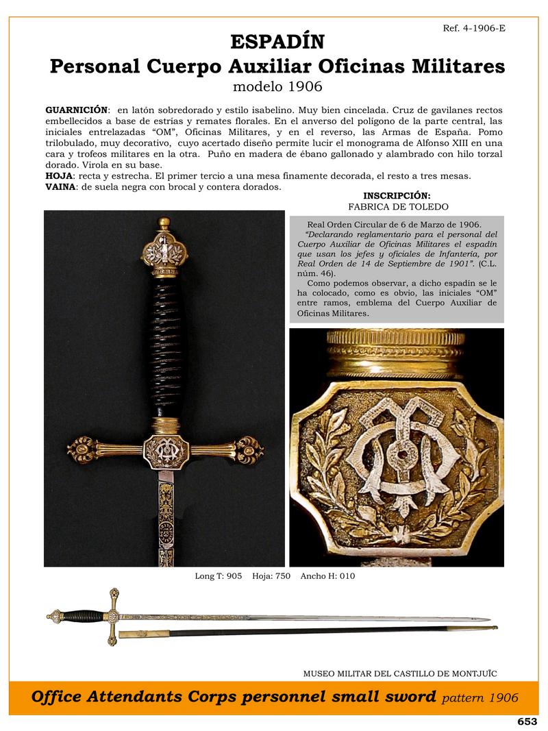 espadn personal cuerpo auxiliar oficinas militares modelo 1906 jpg 1750828168 1750828433 - Épée Isabeline 1906 : Design Exclusif pour Officiers